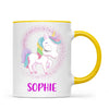 Personalised Unicorn Mug - Custom Name Kids Cup - Magical Rainbow Unicorn Theme - Ceramic or Enamel - 11oz, 6oz, or Camping Mug - NZ Made