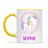 Personalised Unicorn Mug - Custom Name Kids Cup - Magical Rainbow Unicorn Theme - Ceramic or Enamel - 11oz, 6oz, or Camping Mug - NZ Made