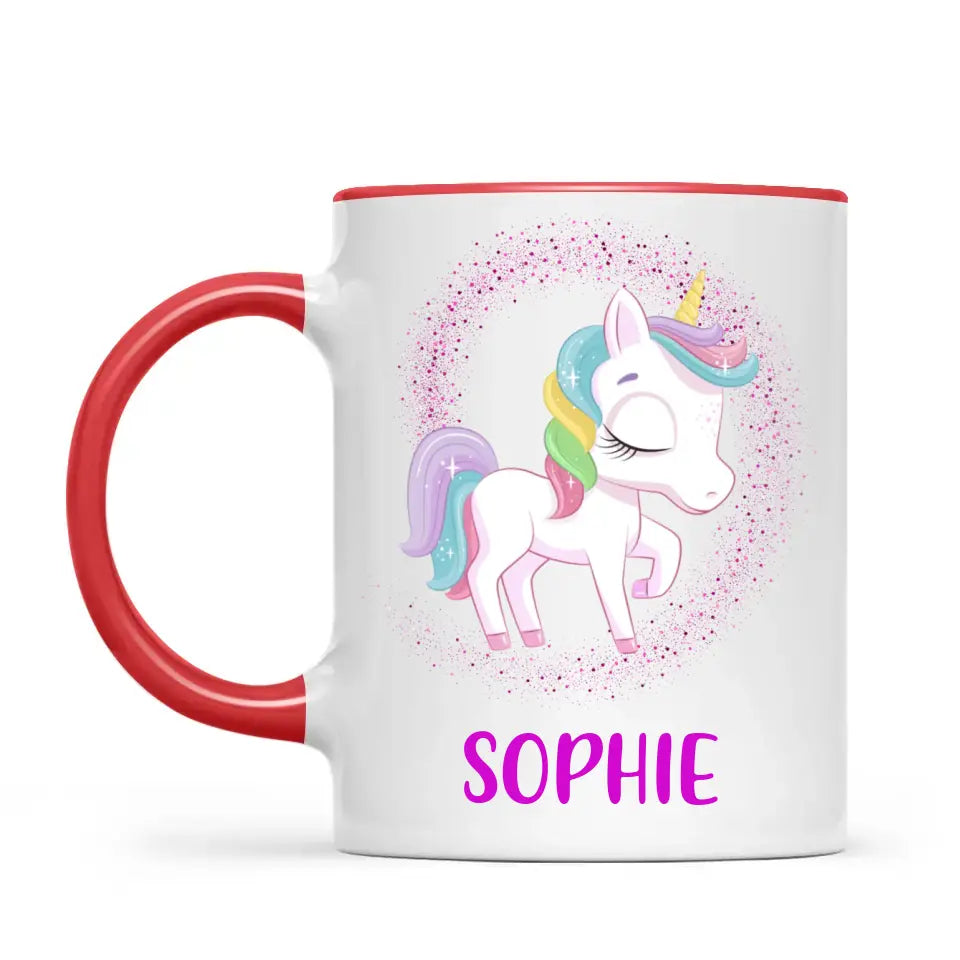 Sparkling Unicorn-Personalised Kids Mug