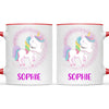 Personalised Unicorn Mug - Custom Name Kids Cup - Magical Rainbow Unicorn Theme - Ceramic or Enamel - 11oz, 6oz, or Camping Mug - NZ Made