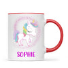 Personalised Unicorn Mug - Custom Name Kids Cup - Magical Rainbow Unicorn Theme - Ceramic or Enamel - 11oz, 6oz, or Camping Mug - NZ Made