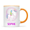 Personalised Unicorn Mug - Custom Name Kids Cup - Magical Rainbow Unicorn Theme - Ceramic or Enamel - 11oz, 6oz, or Camping Mug - NZ Made