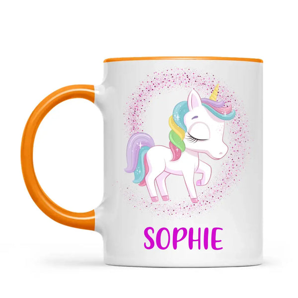 Sparkling Unicorn-Personalised Kids Mug