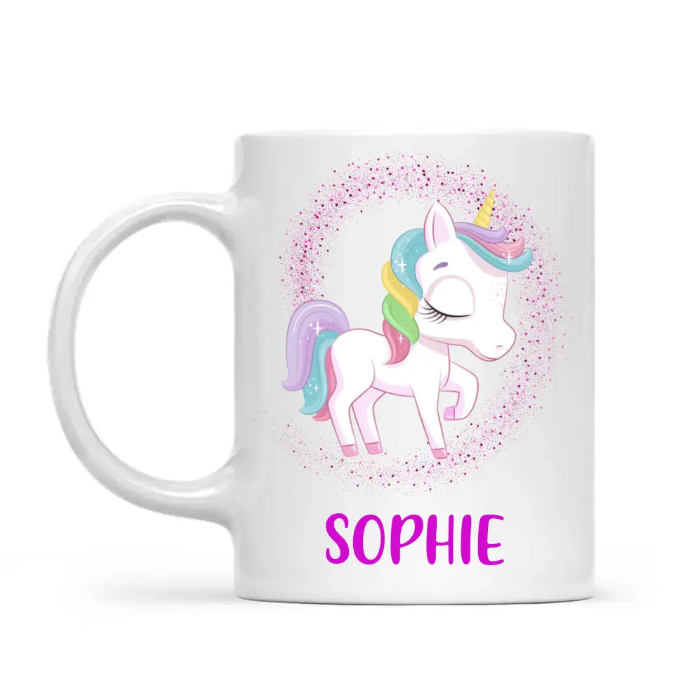 Sparkling Unicorn-Personalised Kids Mug