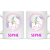 Personalised Unicorn Mug - Custom Name Kids Cup - Magical Rainbow Unicorn Theme - Ceramic or Enamel - 11oz, 6oz, or Camping Mug - NZ Made