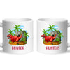 Personalised T-Rex Dinosaur Mug - Custom Name Kids Cup - Prehistoric Jungle Theme - Ceramic or Enamel - 11oz, 6oz, or Camping Mug - NZ Made