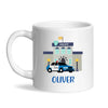 Personalised Police Car Mug - Custom Name Kids Cup - Law Enforcement Theme - Ceramic or Enamel - 11oz, 6oz, or Camping Mug - NZ Made