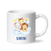 Personalised Safari Animals Mug - Custom Name Kids Cup - Cute Jungle Friends Theme - Ceramic or Enamel - 11oz, 6oz, or Camping Mug - NZ Made