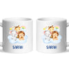 Personalised Safari Animals Mug - Custom Name Kids Cup - Cute Jungle Friends Theme - Ceramic or Enamel - 11oz, 6oz, or Camping Mug - NZ Made