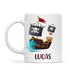 Personalised Pirate Ship Mug - Custom Name Kids Cup - Adventure on the High Seas - Ceramic or Enamel - 11oz, 6oz, or Camping Mug - NZ Made