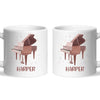 Personalised Piano Mug - Custom Name Kids Cup - Music Lover Gift - Grand Piano Theme - Ceramic or Enamel - 11oz, 6oz, or Camping Mug - NZ Made