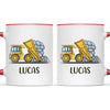 Personalised Dump Truck Mug - Custom Name Kids Cup - Construction Vehicle Theme - Ceramic or Enamel - 11oz, 6oz, or Camping Mug - NZ Made