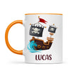 Personalised Pirate Ship Mug - Custom Name Kids Cup - Adventure on the High Seas - Ceramic or Enamel - 11oz, 6oz, or Camping Mug - NZ Made