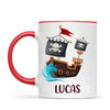 Personalised Pirate Ship Mug - Custom Name Kids Cup - Adventure on the High Seas - Ceramic or Enamel - 11oz, 6oz, or Camping Mug - NZ Made