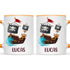 Personalised Pirate Ship Mug - Custom Name Kids Cup - Adventure on the High Seas - Ceramic or Enamel - 11oz, 6oz, or Camping Mug - NZ Made