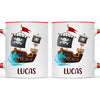 Personalised Pirate Ship Mug - Custom Name Kids Cup - Adventure on the High Seas - Ceramic or Enamel - 11oz, 6oz, or Camping Mug - NZ Made