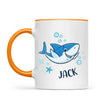 Personalised Shark Mug - Custom Name Kids Cup - Fun Ocean Shark Design - 11oz or 6oz - NZ Made