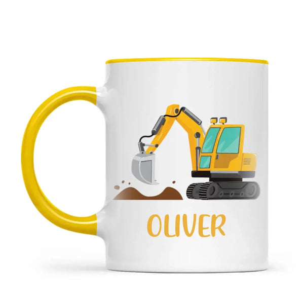 Digger Delight-Personalized Kids Mug