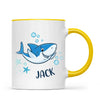 Personalised Shark Mug - Custom Name Kids Cup - Fun Ocean Shark Design - 11oz or 6oz - NZ Made