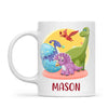 Personalised Dinosaur Mug - Custom Name Kids Cup - Fun Dino Theme - Ceramic or Enamel - 11oz, 6oz, or Camping Mug - NZ Made