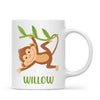 Personalised Monkey Mug - Custom Name Kids Cup - Cute Jungle Animal Design - 11oz or 6oz - NZ Made