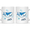 Personalised Shark Mug - Custom Name Kids Cup - Fun Ocean Shark Design - 11oz or 6oz - NZ Made