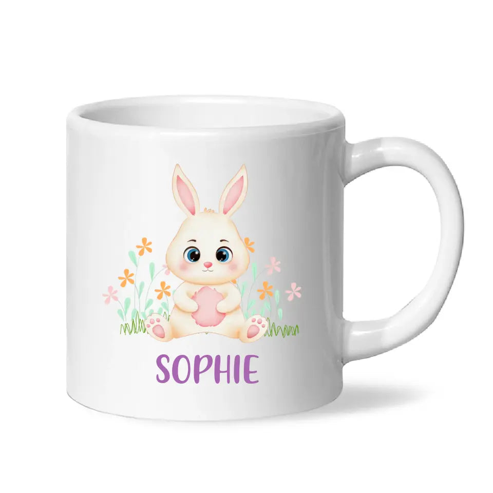 Bunny in Bloom-Personalized Kids Mug