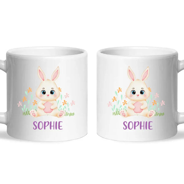 Bunny in Bloom-Personalized Kids Mug