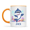 Personalised Shark Mug - Custom Name Kids Cup - Cute Underwater Ocean Design - 11oz or 6oz - NZ Made