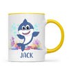 Personalised Shark Mug - Custom Name Kids Cup - Cute Underwater Ocean Design - 11oz or 6oz - NZ Made