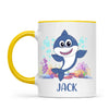 Personalised Shark Mug - Custom Name Kids Cup - Cute Underwater Ocean Design - 11oz or 6oz - NZ Made