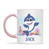 Personalised Shark Mug - Custom Name Kids Cup - Cute Underwater Ocean Design - 11oz or 6oz - NZ Made