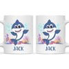 Personalised Shark Mug - Custom Name Kids Cup - Cute Underwater Ocean Design - 11oz or 6oz - NZ Made