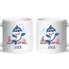 Personalised Shark Mug - Custom Name Kids Cup - Cute Underwater Ocean Design - 11oz or 6oz - NZ Made