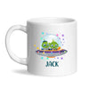 Personalised Alien Spaceship Mug - Custom Name Kids Cup - Fun Outer Space Design - 11oz or 6oz - NZ Made