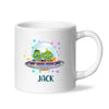 Personalised Alien Spaceship Mug - Custom Name Kids Cup - Fun Outer Space Design - 11oz or 6oz - NZ Made