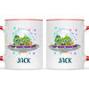 Personalised Alien Spaceship Mug - Custom Name Kids Cup - Fun Outer Space Design - 11oz or 6oz - NZ Made