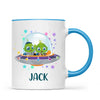 Personalised Alien Spaceship Kids Mug