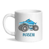 Personalised Shark Monster Truck Mug - Custom Name Kids Cup - 11oz or 6oz - Fun Blue Design - NZ Made