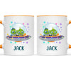 Personalised Alien Spaceship Mug - Custom Name Kids Cup - Fun Outer Space Design - 11oz or 6oz - NZ Made