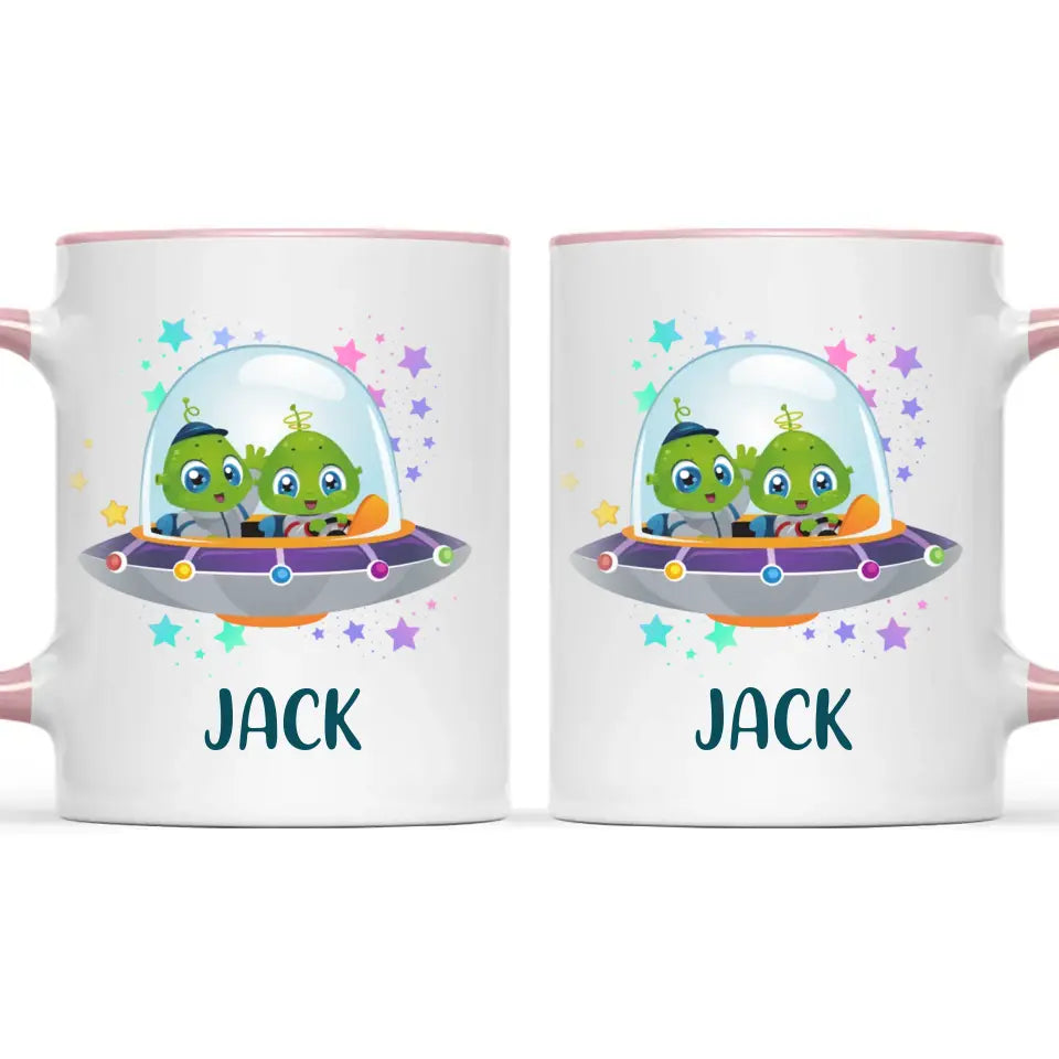 Personalised Alien Spaceship Kids Mug