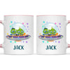 Personalised Alien Spaceship Mug - Custom Name Kids Cup - Fun Outer Space Design - 11oz or 6oz - NZ Made