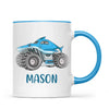 Personalised Shark Monster Truck Mug - Custom Name Kids Cup - 11oz or 6oz - Fun Blue Design - NZ Made