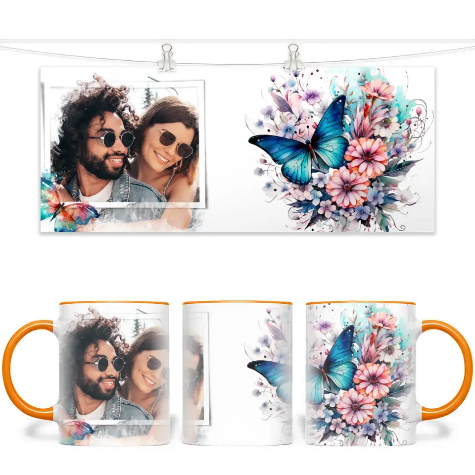 Butterfly Bliss-Personalised Photo Mug