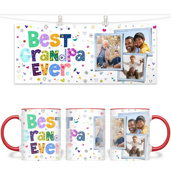 Best Grandpa Ever Personalised Photo Mug