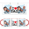Personalised I Love Dad Photo Mug - Custom Photo Gift for Dad - Father’s Day, Birthday, Christmas - 11oz Ceramic - NZ Made