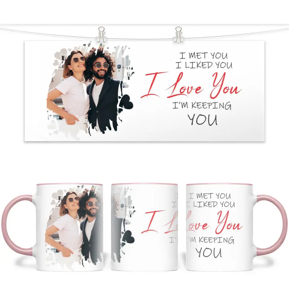 I Love You Personalised Photo Mug