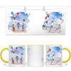 2 Photo Splash Frame Personalised Mug - Custom Couples Photo Gift - 11oz Ceramic - NZ Made