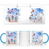 2 Photo Splash Frame Personalised Mug - Custom Couples Photo Gift - 11oz Ceramic - NZ Made