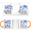 2 Photo Splash Frame Personalised Mug - Custom Couples Photo Gift - 11oz Ceramic - NZ Made